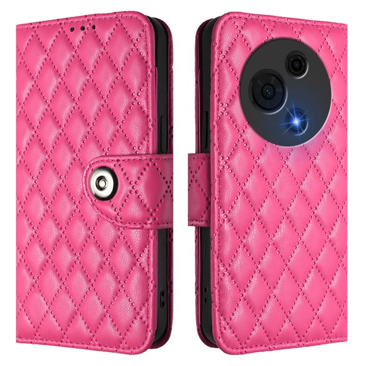 For TCL 60 NxtPaper Rhombic Texture Flip Leather Phone Case with Lanyard