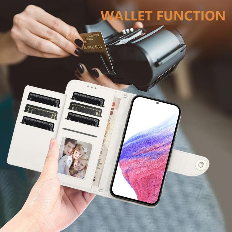 For Blackview Shark 6 Rhombic Texture Flip Leather Phone Case with Lanyard