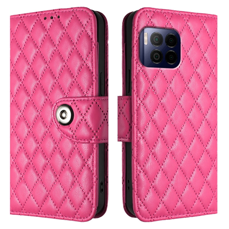 For T-Mobile REVVL 7 Pro 5G Rhombic Texture Flip Leather Phone Case with Lanyard