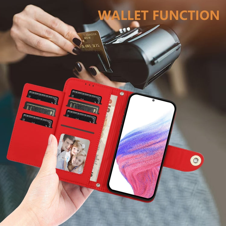 For Sharp Aquos R9 Pro Rhombic Texture Flip Leather Phone Case with Lanyard