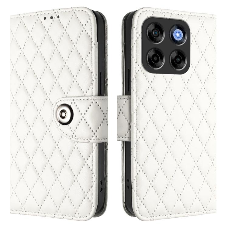 For ZTE Blade V70 Vita / nubia V70 Design Rhombic Texture Flip Leather Phone Case with Lanyard