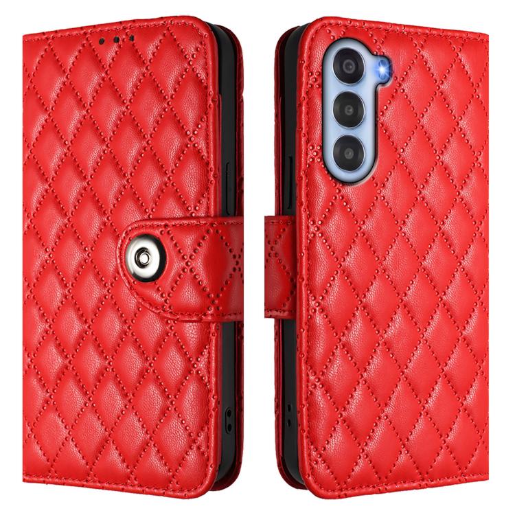 For ZTE nubia S 5G A403ZT Rhombic Texture Flip Leather Phone Case with Lanyard