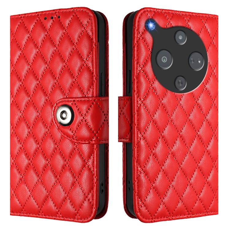 For ZTE Nubia P9 Pro 5G / Optus X Pro 2 5G Rhombic Texture Flip Leather Phone Case with Lanyard