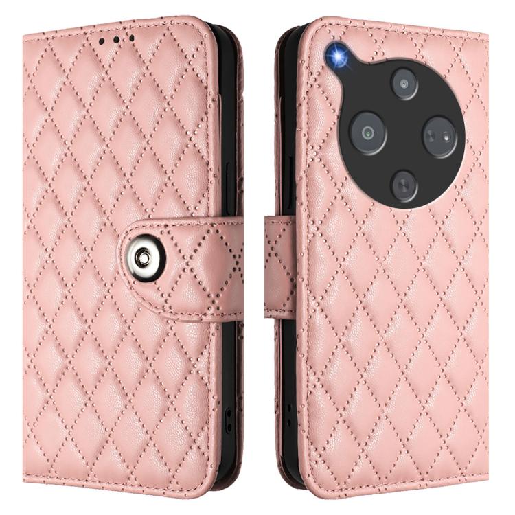For ZTE Nubia P9 Pro 5G / Optus X Pro 2 5G Rhombic Texture Flip Leather Phone Case with Lanyard