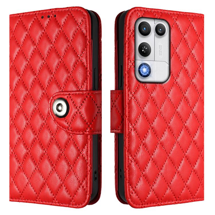 For ZTE nubia RedMagic 11 Air Rhombic Texture Flip Leather Phone Case with Lanyard