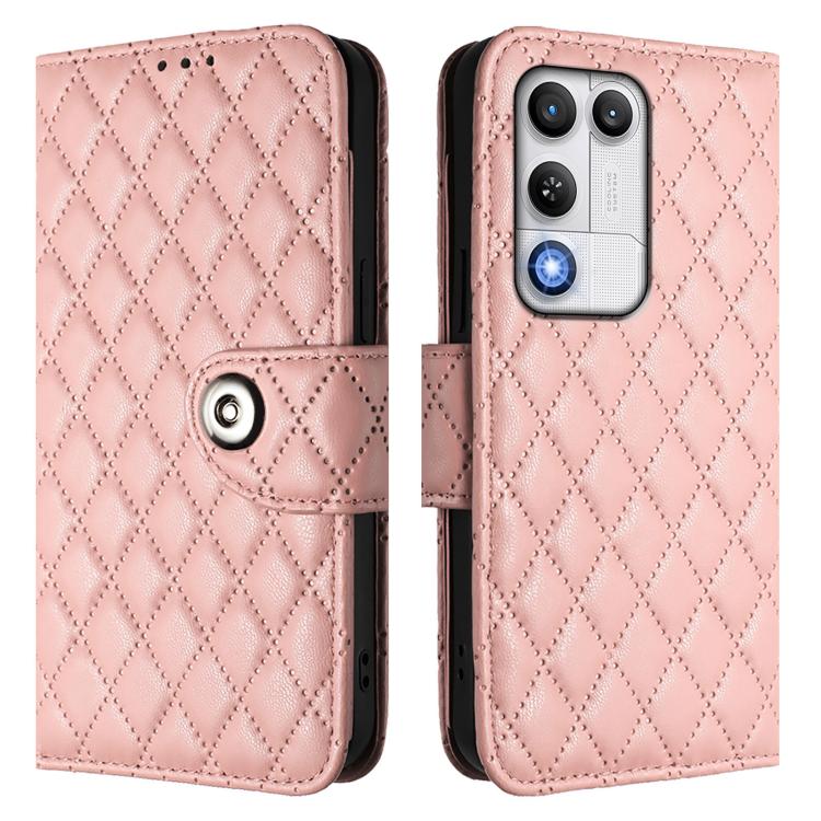 For ZTE nubia RedMagic 11 Air Rhombic Texture Flip Leather Phone Case with Lanyard