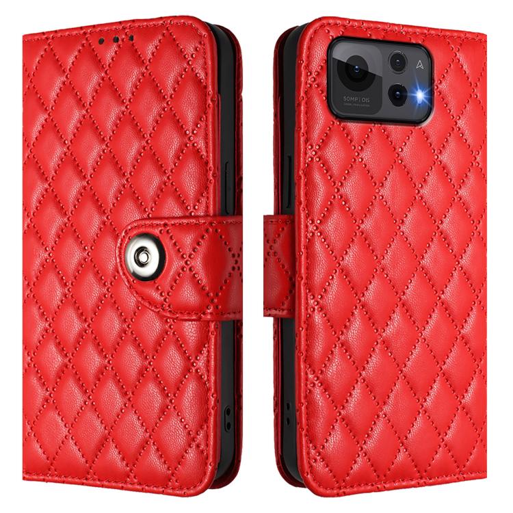 For Asus Zenfone 12 Ultra Rhombic Texture Flip Leather Phone Case with Lanyard