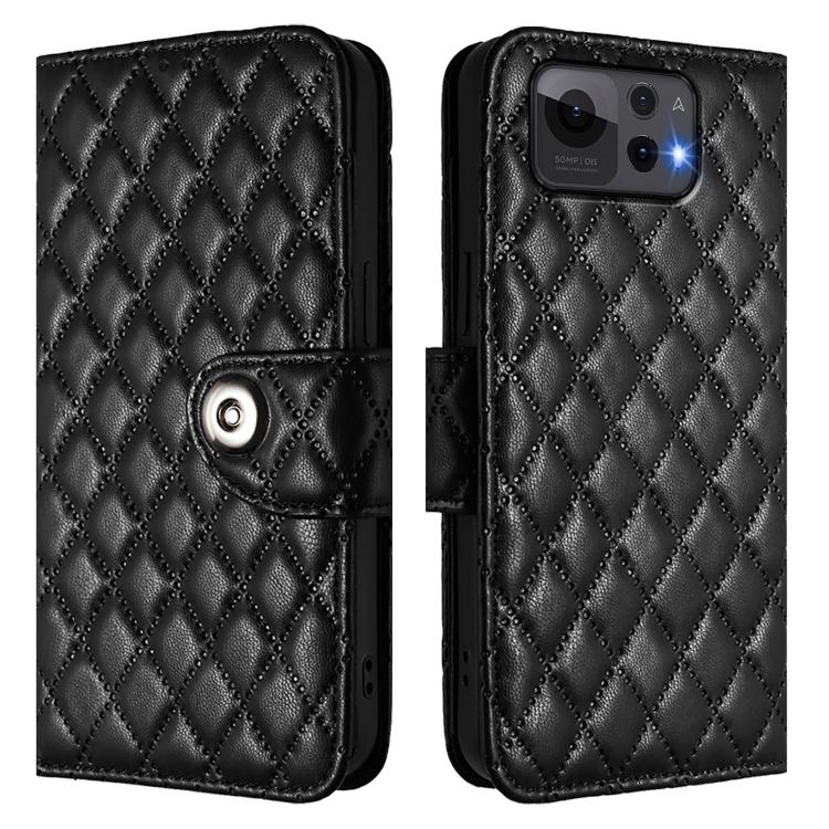 For Asus Zenfone 12 Ultra Rhombic Texture Flip Leather Phone Case with Lanyard