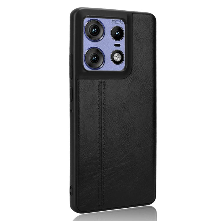 For Motorola Edge 50 Pro Cow Pattern Sewing Card Bag Phone Case