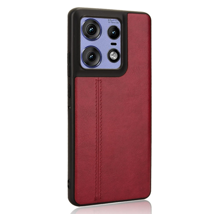 For Motorola Edge 50 Pro Cow Pattern Sewing Card Bag Phone Case