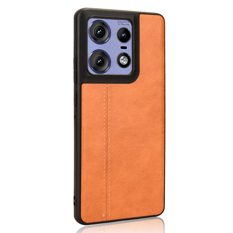 For Motorola Edge 50 Pro Cow Pattern Sewing Card Bag Phone Case