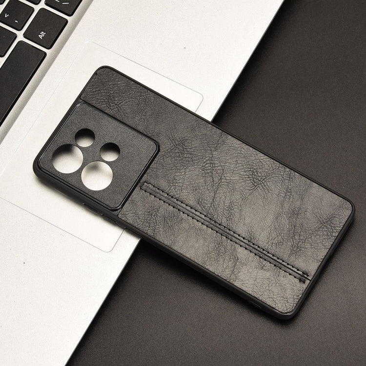 For Motorola Edge 50 Cow Pattern Sewing Card Bag Phone Case
