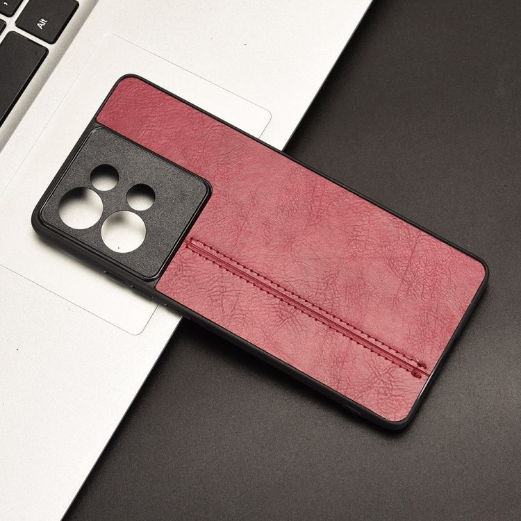 For Motorola Edge 50 Cow Pattern Sewing Card Bag Phone Case