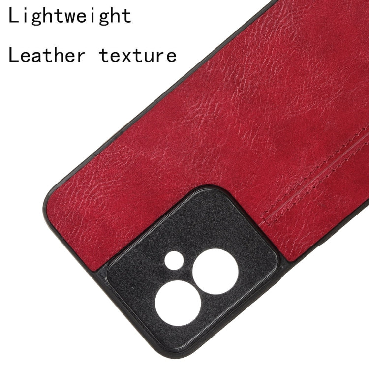 For Motorola Moto G55 5G Cow Pattern Sewing Card Bag Phone Case