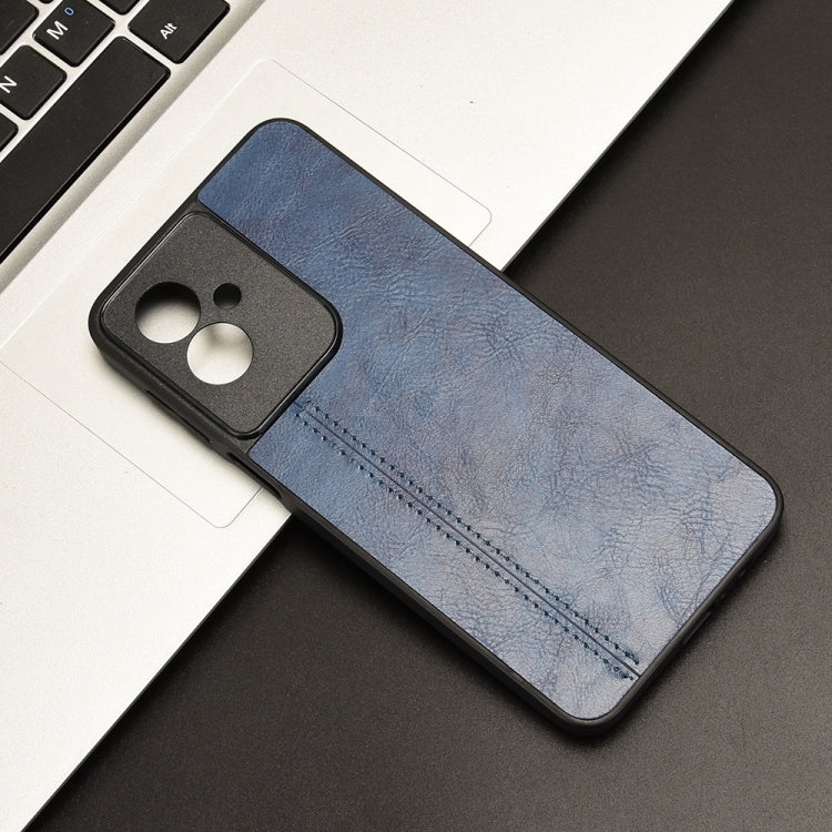 For Motorola Moto G55 5G Cow Pattern Sewing Card Bag Phone Case
