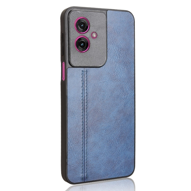 For Motorola Moto G55 5G Cow Pattern Sewing Card Bag Phone Case