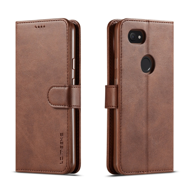 For Google Pixel 3a XL LC.IMEEKE Calf Texture Horizontal Flip Leather Case, with Holder & Card Slots & Wallet