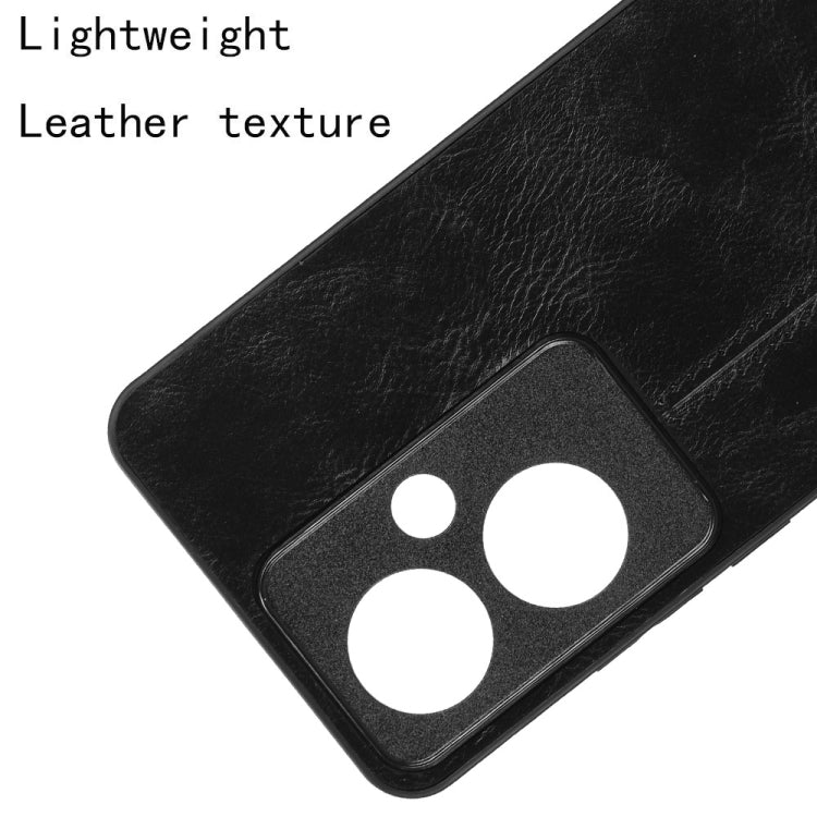 For OPPO Reno11 A JP Version Cow Pattern Sewing Card Bag Phone Case