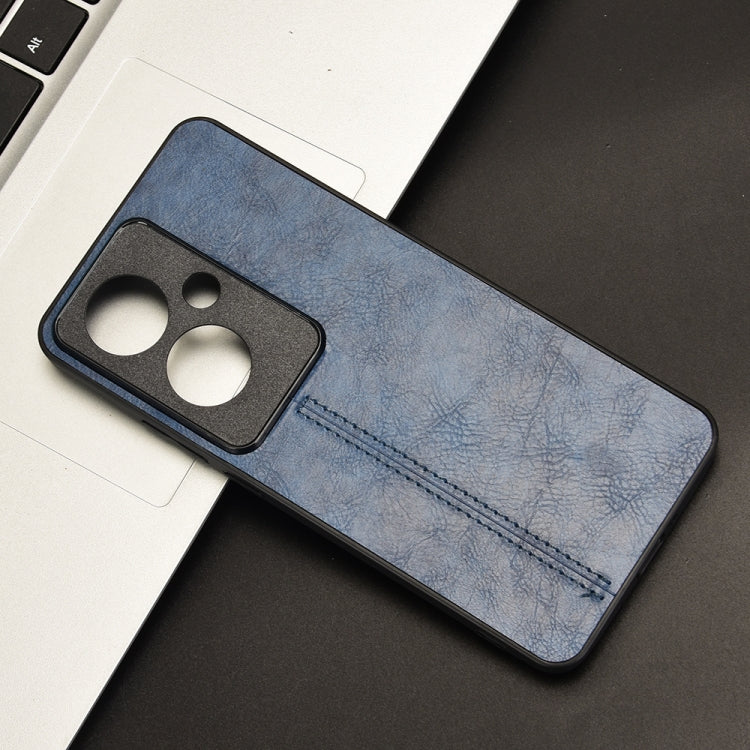 For OPPO Reno11 A JP Version Cow Pattern Sewing Card Bag Phone Case