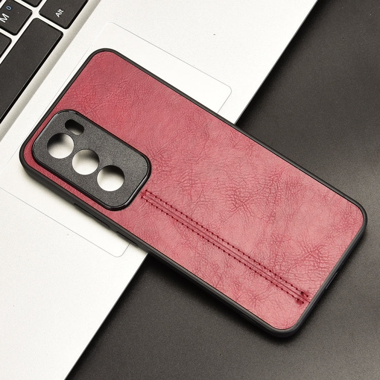 For OPPO Reno12 Pro 5G Global Cow Pattern Sewing Card Bag Phone Case