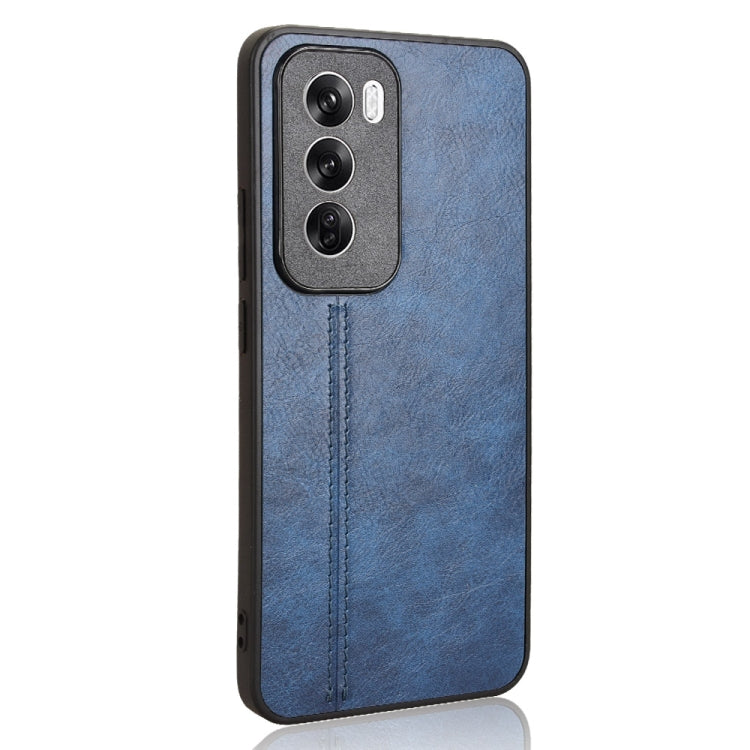 For OPPO Reno12 Pro 5G Global Cow Pattern Sewing Card Bag Phone Case