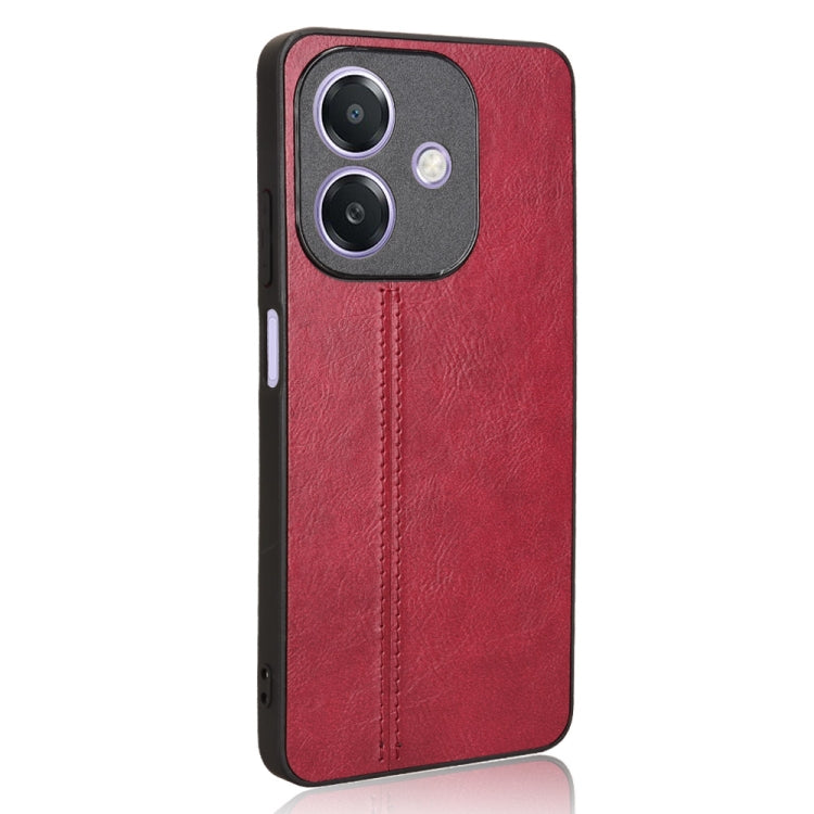 For OPPO A3x 5G India Cow Pattern Sewing Card Bag Phone Case