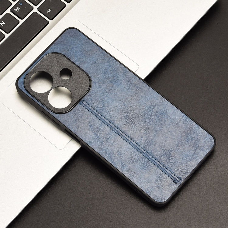 For OPPO A3x 5G India Cow Pattern Sewing Card Bag Phone Case