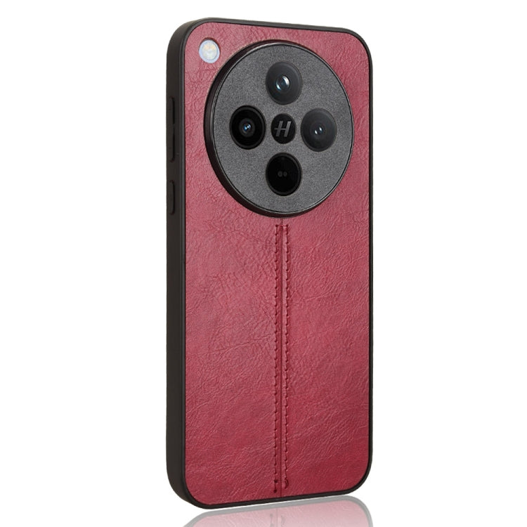 For OPPO Find X8 Cow Pattern Sewing Card Bag Phone Case