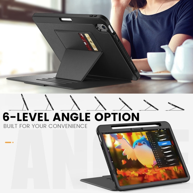For iPad Air 11 2026 / 2025 / 2024 Smart B Magnetic Holder Leather Tablet Case