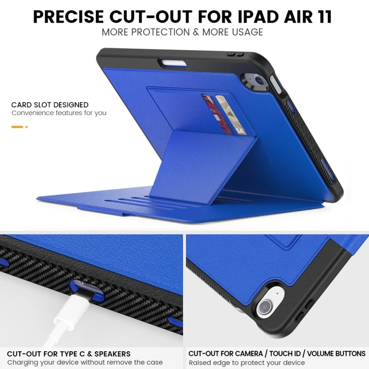 For iPad Air 11 2026 / 2025 / 2024 Smart B Magnetic Holder Leather Tablet Case