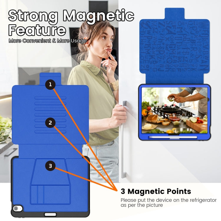 For iPad Air 11 2026 / 2025 / 2024 Smart B Magnetic Holder Leather Tablet Case