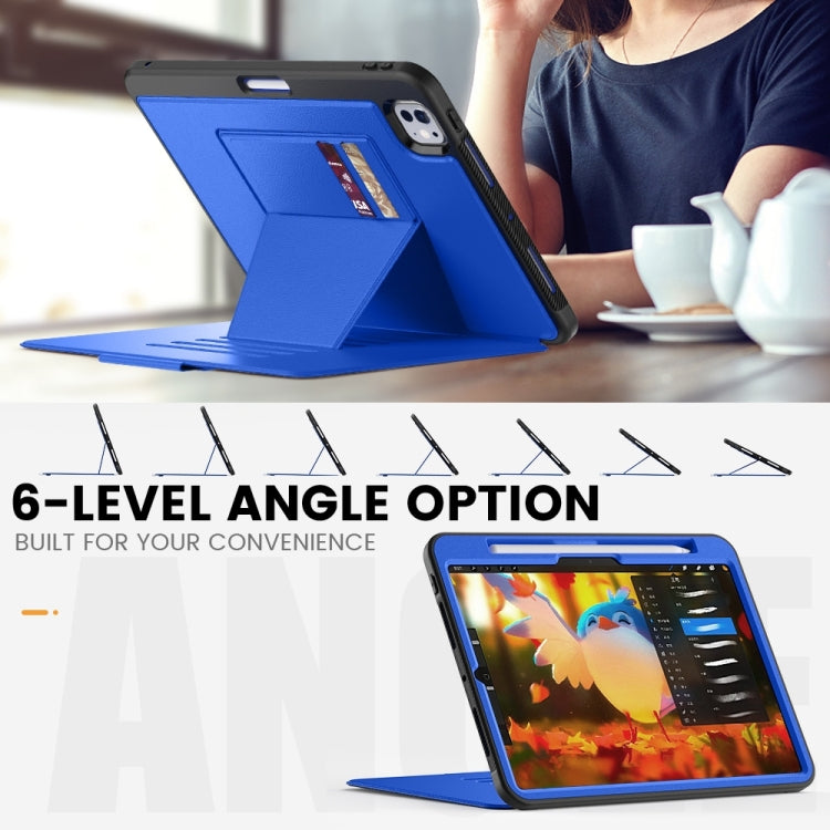 For iPad Pro 11 2025 / 2024 Smart B Magnetic Holder Leather Tablet Case