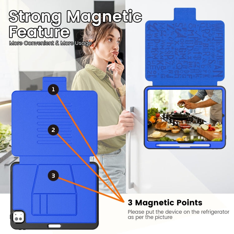 For iPad Pro 11 2025 / 2024 Smart B Magnetic Holder Leather Tablet Case