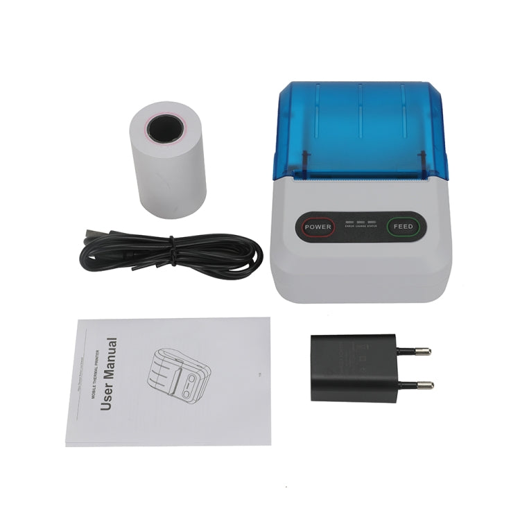 BT-583 58mm USB-C/Type-C + Bluetooth Portable Thermal Printer, Specification:EU Plug