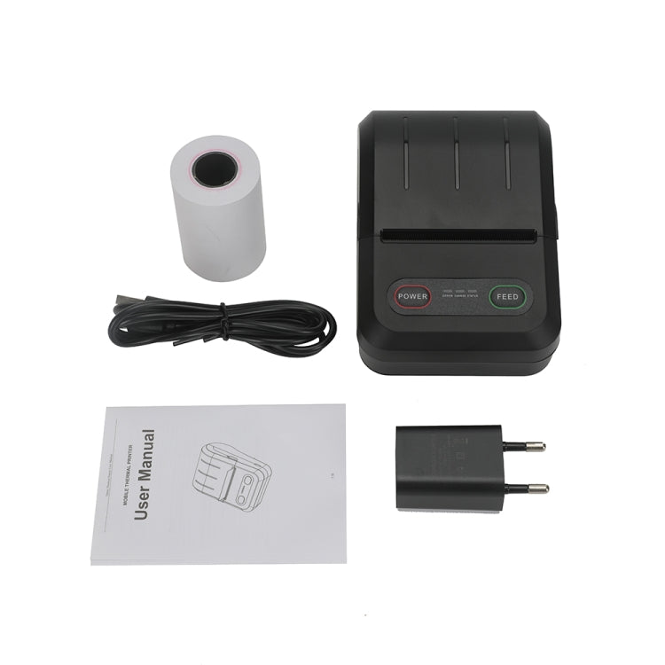 BT-583 58mm USB-C/Type-C + Bluetooth Portable Thermal Printer, Specification:EU Plug