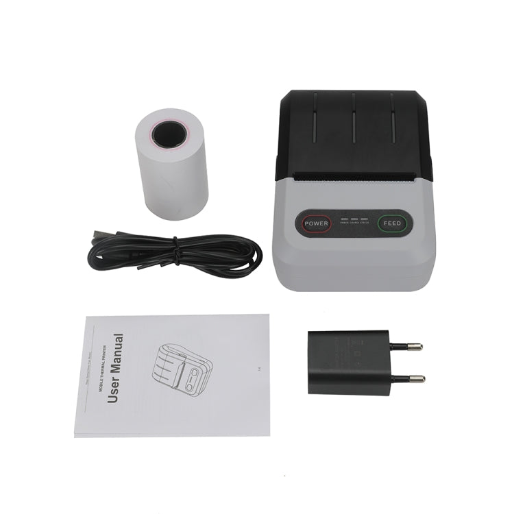 BT-583 58mm USB-C/Type-C + Bluetooth Portable Thermal Printer, Specification:EU Plug