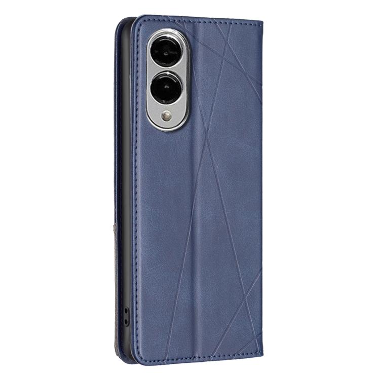For Samsung Galaxy S25 Edge 5G Rhombus Texture Magnetic Leather Phone Case