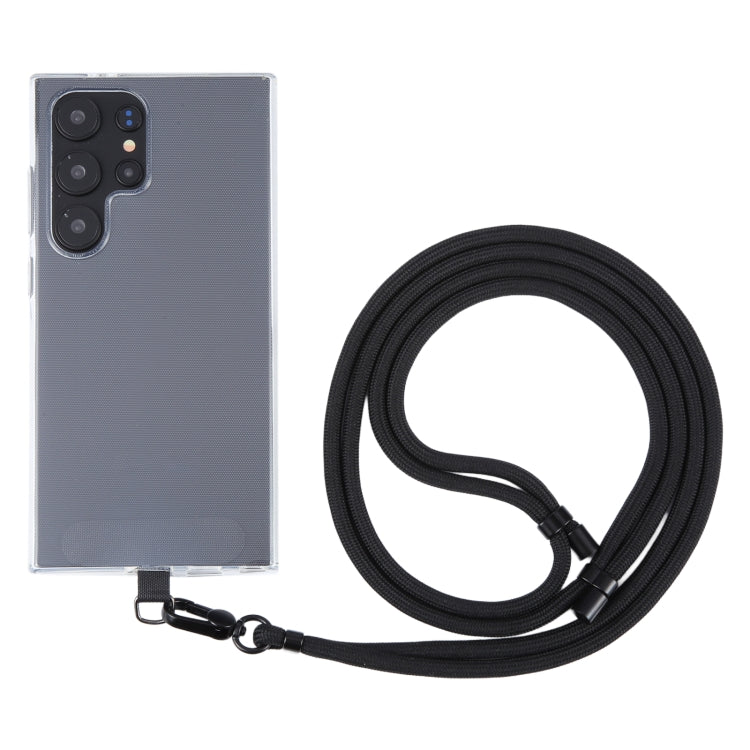 6mm Black Buckle Adjustable Mobile Phone Anti-lost Long Lanyard