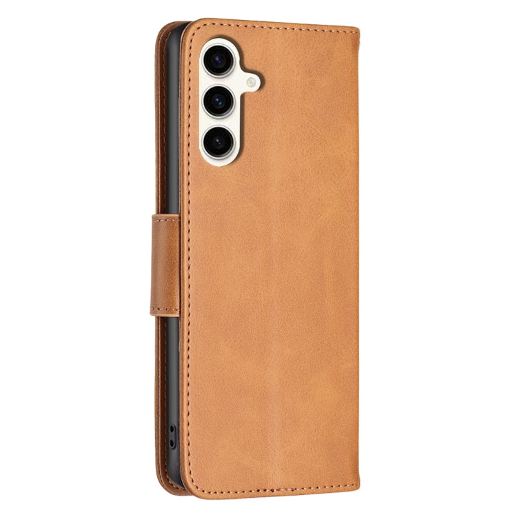 For Samsung Galaxy S24 FE 5G Lambskin Texture Pure Color Flip Leather Phone Case