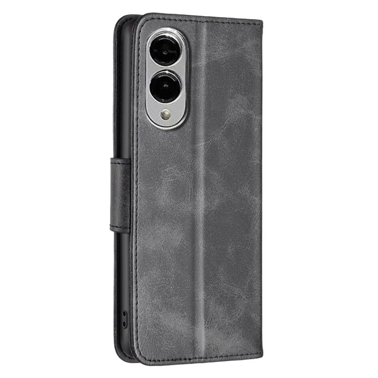 For Samsung Galaxy S25 Edge 5G Lambskin Texture Pure Color Flip Leather Phone Case