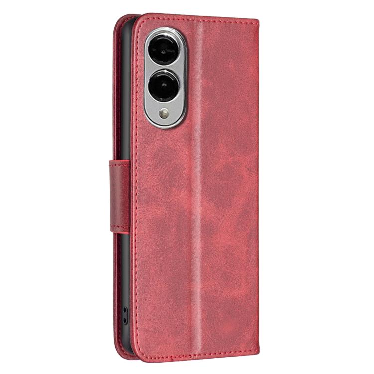 For Samsung Galaxy S25 Edge 5G Lambskin Texture Pure Color Flip Leather Phone Case