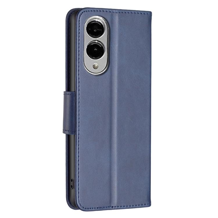 For Samsung Galaxy S25 Edge 5G Lambskin Texture Pure Color Flip Leather Phone Case