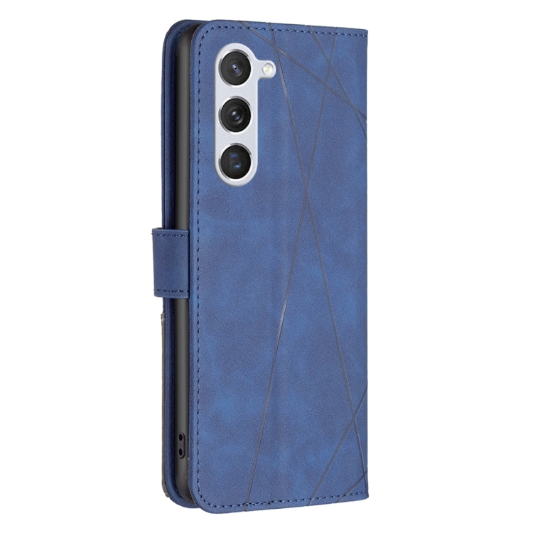 For Samsung Galaxy S25 5G Magnetic Buckle Rhombus Texture Leather Phone Case