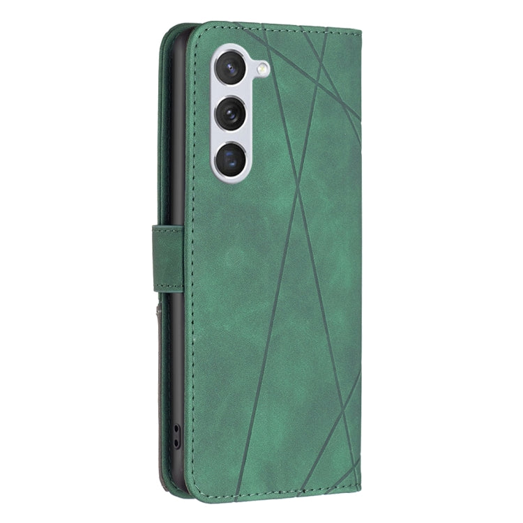 For Samsung Galaxy S25 5G Magnetic Buckle Rhombus Texture Leather Phone Case
