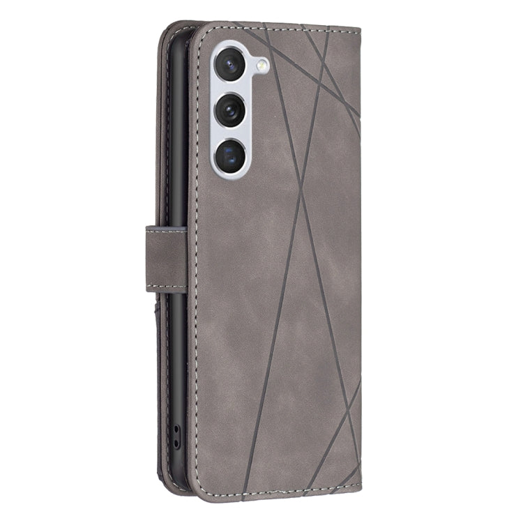 For Samsung Galaxy S25 5G Magnetic Buckle Rhombus Texture Leather Phone Case