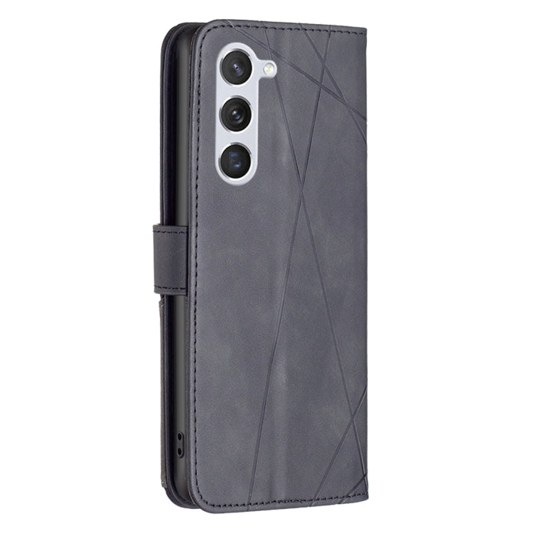 For Samsung Galaxy S25 5G Magnetic Buckle Rhombus Texture Leather Phone Case