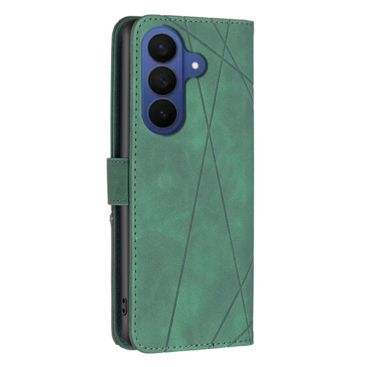 For Samsung Galaxy S26 5G Magnetic Buckle Rhombus Texture Leather Phone Case