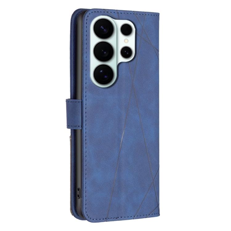 For Samsung Galaxy S26 Ultra 5G Magnetic Buckle Rhombus Texture Leather Phone Case