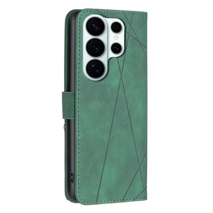 For Samsung Galaxy S26 Ultra 5G Magnetic Buckle Rhombus Texture Leather Phone Case