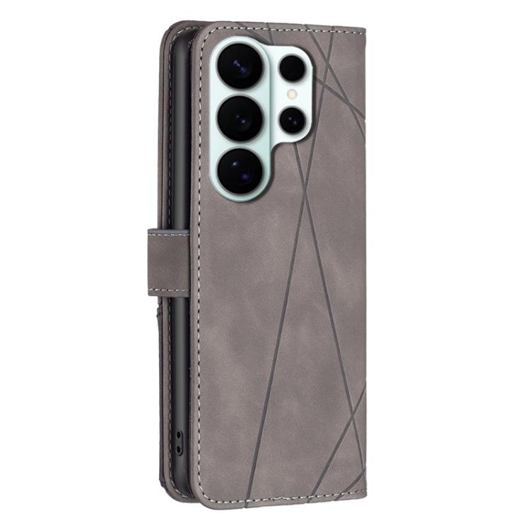 For Samsung Galaxy S26 Ultra 5G Magnetic Buckle Rhombus Texture Leather Phone Case